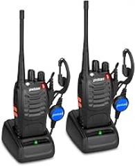 pxton PX-8S-01 walkie talkies for Adults with Upgraded Headset,Handheld Portable Two Way radios Long Range Include Rechargeable walkie Talkie Li-ion Battery and USB Charger（2 Pack）