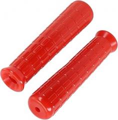 for 2 Pcs Wheelbarrow Rubber Handles Replacement for Round Tubes, 114mm Length with 12/16/19/20mm Diameter, Red Non-Slip Grip for Secure Handling on Garden and Job(114 x 12mm)