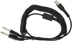 Aviation Headset Adapter Cable, Mini XLR 5 Pin Plug to GA Dual Plugs, Converts to Dual GA PJ055 PJ068, Portable and Compact, Material, Suitable for ASA