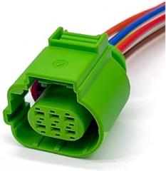 6 Pin Auto Tail Light Throttle Plug Connector With Cable Electronic Waterproof Harness For 4H0973713C FEP 42505600 42515600(1 Pc)