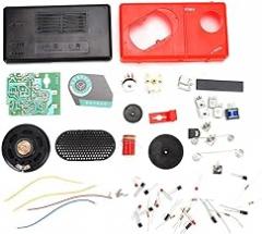 AM Radio Electronic DIY Kit, 3V 6 Tube S66E Radio Classic Circuit 535-1620khz Electronic Components with 5mm Headphone Jack for Soldering Learning Teaching