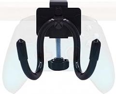 YYST Desk Mount Game Controller Holder Clamp On Hanger Holder Storage Rack Compatible with PS3/PS4/PS5/Xbox 360/Xbox One/S/X/Elite/Series S/Series X Controller, Pro Controller (1)