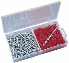Ideal 90-052 Flange Anchor Kit, 201 Pieces, Plastic, Red