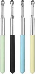 PATIKIL 4 PCS Pointer Finger Stick, Teacher Finger Pointer Stick Retractable Touch Screens Whiteboard Presenters Extendable Telescopic for Classroom Teacher, Black/Blue/Yellow/Green