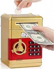 Cash Box Electronic Piggy Bank ATM Password Money Box Cash Coins Saving Box ATM Bank Safe Box Automatic Deposit Banknote for Stores, Businesses