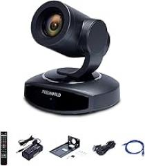 FEELWORLD 4K PTZ Camera AI Auto-Tracking, 10X Optical Zoom USB3.0 LAN HDMI Live Streaming Camera for Church Video Conference Broadcast Works