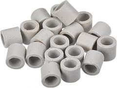 MECCANIXITY 20pcs Ceramic Tube Insulated Electronic Wire Bundle Protection Heat Insulation Tube 0.35x0.5x0.5