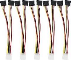 5pcs 4 Pin Molex to 2×15 Pin SATA-Cable Adaptier for IDE 8 Inches New 2026 High for Reliable Electronic Component, Precision, Stable Performance