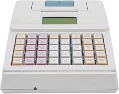 Electronic Cash Register, 40-Key 20 Departments Cash Register, 10000 Maximum PLU and 57mm±0.5 Thermal Printer, 8-bit Display Commercial Cash Register for Small Businesses, Retailer