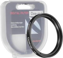 PATIKIL 43mm Close-up Filter Macro Lens Filter +4 Diopter Magnification Close-up Lenses with Cap Camera, Black