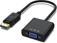 Meliya DisplayPort to VGA Adapter, Gold-Plated DisplayPort (DP) to VGA Adapter (Male to Female) Compatible with Computer, Desktop, Laptop, PC, Monitor, Projector, HDTV