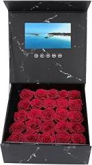 7 Inch LCD Display Video Greeting Card Present Box with Digital Brochure Card Box, for Wedding Invitation Electronic Video Gift Box Xmas Anniversary Birthday DIY Video Pictures