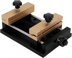 Cutting Fixture, Double-Track Anodized Aluminum Clamp - Precision Marking Tool for Electronics, Medical, Manufacturing Industries