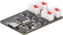 USB to TTL Serial Port Module 4 Way Independent High Speed Communication with LED Indicators Type C Interface for Electronics Projects DIY PCB Board