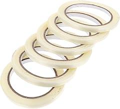 Amosfun 6Rolls Fiberglass Tape Wide High Adhesion Tear Resistant Packing Tape for Electronics Construction and Use Per