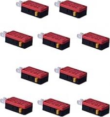 10 pcs Microswitches for Arcade Push Button 3-Pin Switches Replacement Plastic