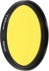 PATIKIL 49mm Lens Filter Full Color Filters Scratch Optical Resin Circular Screw-in Camera Lens Color Correcting Accessories for Camera Photography Lens, Yellow