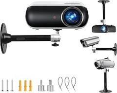 2-Be-Best Mini Projector Wall Mount Stand Black 7.9 in / 20 cm 360° Adjustable Projectors Wall Ceiling Mounts Hanger Holder for LED LCD Video Projectors Camera Office Home School