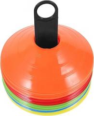 1set Portable Soccer Cones Brightly Training Markers for Football and Basketball Drills Agility Storage Bag for Sports Practice and Events