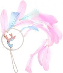 Milisten Handmade Mythical Horse Dream Catcher Wall Hanging, Pastel Macaron Colors, Decorative Bedroom Dreamcatcher Pendant for Room Decor