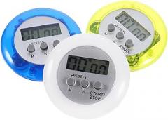 3Pcs Pocket Digital Timer for Cooking Sports Games with Display Lightweight Portable Electronic Stopwatch for Kitchen Office Classroom Activities