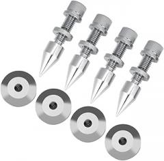 4 Pcs Speaker Spike Isolation Spikes Stand Foot HiFi Speaker Shockproof Cone Base Pads for Speaker Frame, Amplifier, CD DVD Player