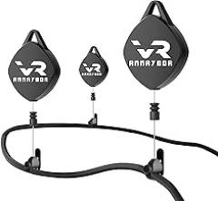 VR Cable Management, VR Pulley System Compatible with Quest 3S/3/2/1/Pico/PSVR/PSVR2 for Play Impressively (1-6pc) (Black-3PC)