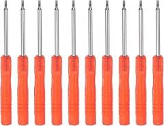 uxcell 10pcs Mini Slotted Screwdriver, 1.5mm Flat Head for Watch Eyeglasses Electronics Repair (Red)