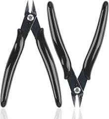 1 Pack Micro Wire Cutters, 5 Inches Flush Cutters Pliers, Diagonal Side Cutters Nippers, Zip Tie Sprue Cutter for Electronics, Plastic Models, Jewelry (Black)