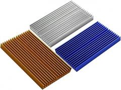 NUOBESTY Aluminum Alloy Heat Sink Radiator for PCB Ic Chip Cooling, Blue 100x60x10mm, High-Efficiency Electronics Cooling Block for Computer Components