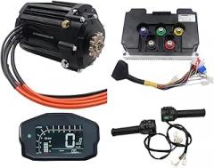 Mid Drive Motor QS138 90H V3 4000W Mid Drive Motor with BLDC Fardriver V2 Controller ND72680 or ND96680 and DKD Display(Kit 2- with ND96680)