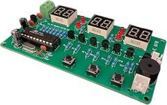 DIY Kits AT89C2051 Electronic Clock 6 Bits Digital Tube LED Display Suite Electronic Modules Part And Component DC5V-12V Digital Clock Kits PCBacrylic Clock Enclosures 89C2051 Digital Clock Kits Parts