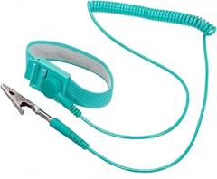 MECCANIXITY ESD Anti Static Wrist Strap 5ft PU Adjustable Antistatic Bracelet Set Wired for Computer Electronics Repair Green