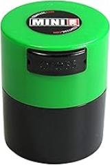 Minivac - 10g to 30 grams Airtight Multi-Use Vacuum Seal Portable Storage Container for Dry Goods, Food, and Herbs - Green Cap & Black Body