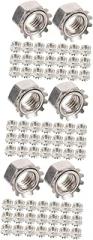 150pcs Lock Nuts with External Tooth Washer Fastening Nut for Machinery Furniture and Electronics