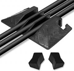 Pyle Cable Ramp End Cap for Cable Protector - Heavy Duty 3-Channel Finish Piece with Marine Grade Waterproof Rating, Interlocking Connectors, and Support for Pedestrian & Vehicle Traffic