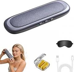 Bluetooth Bone Conduction Sleep Speaker for Pillow, Under Pillow Speakers for Sleeping, with White Noise Timer Wireless Sleep Aid, Dual Playback Modes, for Side Sleepers (Blue)