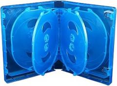 CD Storage Box 10-Piece Pack CD Case Plastic Double-Sided CD Storage Car CD Case Thickened DVD Case, Easy to Use Blue