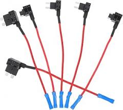6pcs Standard Fuse Holder Kit Assorted Automotive Replacement Fuse Holders for Car Truck Rv and Boat Protects Electronics From Circuits and Overloads Easy Connection with Pre