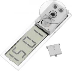 GLEAVI Car Digital Clock for Dashboard with Transparent LCD Display and Suction Cup Easy Install Silver Electronic Clock for Car and Home Use Creative Fashion Design View Without