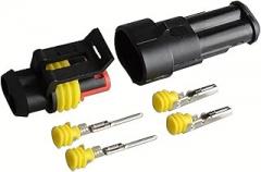 fengpeng 5kits Flame retardancy 2P auto Connector Waterproof Automotive Wire Connector Plug 2 Pins Electrical Car Motorcycle HID