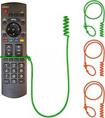 Perfect Curve Silicone Remote Tether 4-Pack - Adjustable TV Remote Lanyard for Snug Fit, Universal Compatibility, Vibrant Colors (2 Green & 2 Orange) - Never Misplace Your Remote Again