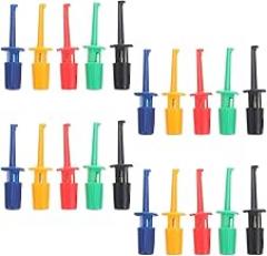 PRETYZOOM 20pcs Multimeter Test Hook Clips Electronic Testing Accessories for Circuit Testing Breadboard Use and Electrical Experimentation