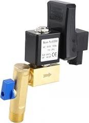Automatic Drain Valve G1/2 DN15 Electronic Timed Drain Valve with Adjustable Interval and Discharge Time for Air Compressor Condensate Management (110V)
