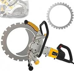 410mm Electric Concrete Ring Saw, 5000W Brushless Toroidal Concrete Cutting Machine With 2 Saw Blades, Wet Water Supply, Cutting Depth 300mm, for Stone, Rebar, Brick