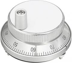 Pulser Handwheel 60mm 80 100PPR Manual Pulse Generator Hand Wheel Machine Rotary Electronic 4pins 6pins(Silver,4Pin PLC24V-100PPR,60mm)