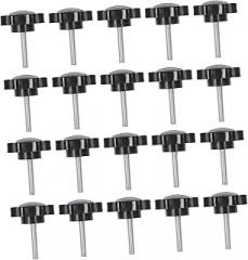 20pcs Star Knob Nuts Hexagonal Screws Bolts for Electronic Equipment Furniture Decoration