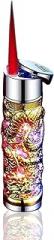 Dragon Torch Lighter, Jet Flame, Adjustable & Refillable, Windproof for Candles, Camping, Barbecue, Kitchen (No Gas) (Gold)