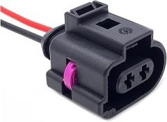 2 Pin 3.5mm Auto Sensor Rear Brake Caliper Motor Electronic Waterproof Connector Wiring Harness Horn Plug 1J0973722A 1717692(1 Pc)