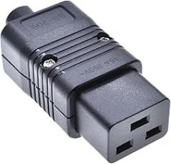 Black 16A CE Copper IEC320 C19 C20 UPS PDU Wired Power Outlet Assemble Install C0innector Elbow 90 AC Electric Panel Receptacle New 2026 High for Reliable Electronic Component